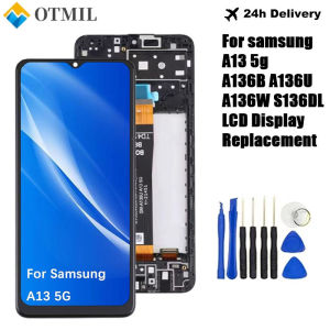 Incell Display Screen for Samsung Galaxy A13 5G A136B A136U A136U1 A136W S136DL LCD Screen Replacement Kit with Frame + Tools