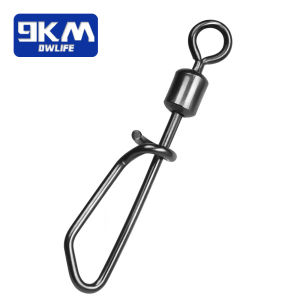 25-100Pcs Stainless Steel Fishing Snap Swivel Covert Link Lok Rolling Swivels for Helicopter Rigs & Lead Clip