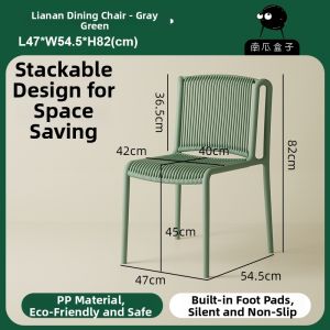 NANGUAHEZI | Sturdy Durable Stackable Home Backless Chair
