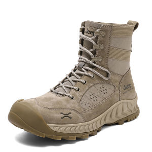 Jeep | Jeep Mens Tactical Hiking Boots Autumn Winter New Model High Help Shock Absorption Anti-Slip Wear Resistant Mountain Climbing Shoes