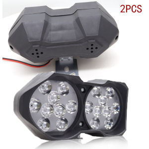 Dual Lamp 12V Motorcycle Headlights Universal White Super Bright Working Front Light 10W LED Scooters Spotlight Moto Fog Lampht