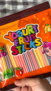 [COD] H&Y Yogurt Fruit Sticks Candy 180g 100pcs Childhood Nostalgic Sweet Chewy Colorful Party Treats Bonbon Snack Kids Favorite Road Trip Paninda Masarap Fruity Milk Sticks Long Colorful Rainbow Candy Filipino Snacks