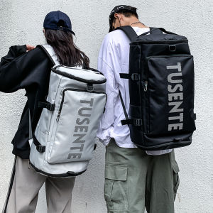 Mens Large Capacity Basketball Bag Training Fitness Backpack Riding Helmet Bag Oxford Cloth Street Trend Soft Shoulder Bag