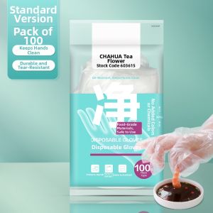 CHAHUA | Food Grade Durable Clear Thickened Disposable Gloves For Kitchen And Children