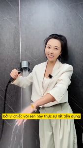 Vòi Sen Tăng Áp Đầu Vòi Hoa Sen Mát Xa 4 Trong 1 3 Chế Độ Áp Suất(Tặng kèm dây)