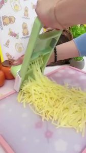 2 in 1 Ginger Garlic Cutter Slicer Manual Double-Sided Vegetable Cutting Chopper Kitchen Gadgets
