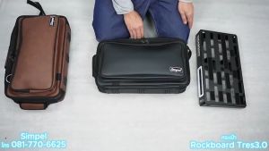 Simpel รุ่น RB3.0 กระเป๋าใส่บอร์ดเอฟเฟค Rockboard Tres3.0 วัสดุหนังพีวีซี สีดำ ขนาด 46x25x9 ซม.