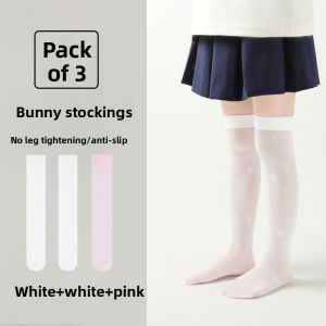 Miiow | Breathable Thin Long Tube Socks For Girls Knee-high Summer Princes Style Mosquito Proof Nylon Fabric Childrens Over-knee Socks