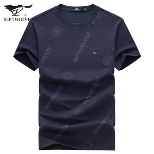 Ice Silk Short Sleeve T-Shirt Mens Summer New round Neck Casual Body Shirt Trendy Cotton Blend Fabric Breathable Youth Popular