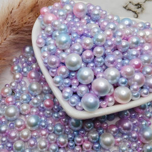 4mm No-hole Mermaid Gradient ABS Imitation Pearl DIY Handmade Accessories Makeup Tube Filling Small Beads Nail Decoration