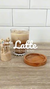 【RUMATIDY】LATTE Gelas Kopi Kafe Estetik Tahan Panas Dingin Bahan Kaca Ala Kafe Restoran
