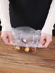 Set 100c Màng bọc thực phẩm PE có chun co giãn tái sử dụng nhiều lần