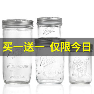 Large Capacity Mason Cup Jar Heat Resistant Glass Wide Mouth Cold Brew Bottle Oats Yogurt Overnight Storage Container Transparent