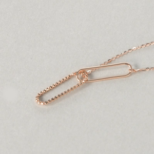 Chow Sang Sang 周生生 Minty Collection 18K Rose Gold Buckle Necklace 47cm 92681N FLASH SALE