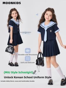 Moonkids | Performance Summer Sailor Style School Uniform Girls Dress