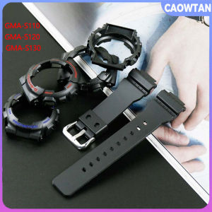 Resin strap and case watchband+ bezel for Casio G-SHOCK GMA-S110 GMA-S120 GMA-S130 Silicone Set +Screw Tool