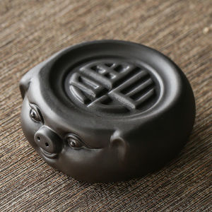 Yuxuan Purplue Sand Tea Pet Decoration Tea Set Tea Pig Coaster Supportable Bring In Wealth and Treasure Lucky Pig Tea Pot Base Lid Decoration