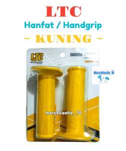 1 SET HANFAT / HANDGRIP UNIVERSAL KUNING SARUNG STANG MOTOR WARNA KUNING YELLOW MURAH
