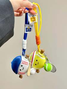 Cartoon 3D Baseball Tennis AirPods Protective Case Wireless Bluetooth Silicone Cover with Lanyard for Apple AirPods pro 1/2 3 Generations