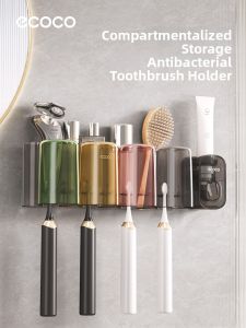 ecoco | Antibacterial Bathroom Organizer No-drill Required Set