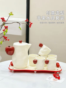  Ceramic Cup Set for Living Room Home Use Guest Hosting 8 Pieces Chinese Style Wedding Gift Moving New Home