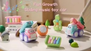 Đồ Chơi Xe Tải Âm Nhạc Dễ Thương Cho Bé Đồ Chơi Giáo Dục Cảm Giác Chạy Bằng Ma Sát Có Đàn Piano Guitar Trống Dành Cho Bé Trai Và Bé Gái 3-6 Tuổi