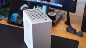 ZZAW A1P(New Version)MINI-ITX Computer Case Aluminum Desktop Office Small Chassis Silver Support FLEX 1U PSU Power Supply Desktop Casings For DIY