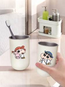 แก้วแปรงสีฟันรูปใหม่สไตล์การ์ตูน แก้วใส่ยาสีฟัน แก้วใส่ของใช้ในห้องน้ำแบบเก็บของได้ สำหรับคู่รักและเด็ก