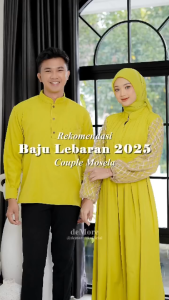 Baju Couple Muslim Mosela - Koko Pria Lengan Panjang Pendek - Outfit Pasangan Kekinian - Demore