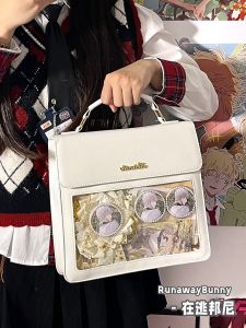 Japanese Style All-Matching Pu Uniform Bag One Shoulder Crossbody Backpack Female Campus JK Lolita Comic Show Zagu Bar Cartoon Backpack
