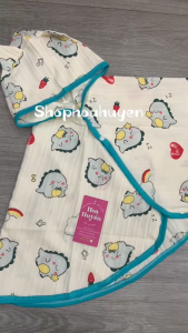 Áo choàng cánh dơi bé sơ sinh MINKY - Họa tiết hình học Xô Muslin siêu mềm mịn chống nắng thoáng mát thời trang thu đông