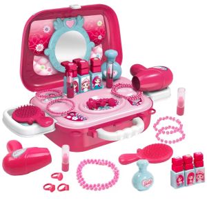 Beauty & Fashion 2-in-1 Makeup Cosmetic Suitcase – Fun Pretend Play Toy for Kids