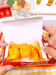 Fast Food Mainan Toys Set Mainan Masak-masakan Cepat Saji Anak Perempuan Burger Kentang Goreng Toy