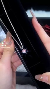 Dây chuyền nữ thời trang kèm mặt đá cao cấp chất liệu bằng bạc MS0155