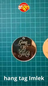 Artkrilik - Hampers Tag Imlek Grafir Mirror | Hang Tag Sincia Akrilik 4 x 4 cm - Aesthetic