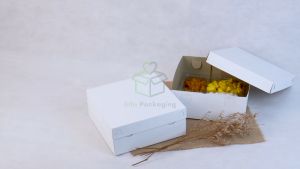 [25 PCS] Dus Nasi 18x18 Duplek Tebal 350 GSM Box Catering Putih Kotak Makan Dus Snack Kue