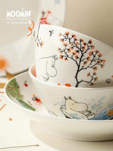 Lotus Blue | High Aesthetic Nordic Seasonal Ceramic Bowl Set