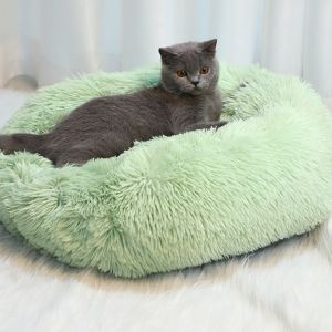 HATELI Pet KennelหนารอบPlushฤดูใบไม้ร่วงและฤดูหนาวKennelอบอุ่นและสะดวกสบายแมวที่นอนเครื่องประดับสุนัขอุปกรณ์เสริมสำหรับแมว ที่นอนเเมว ที่นอนหมา