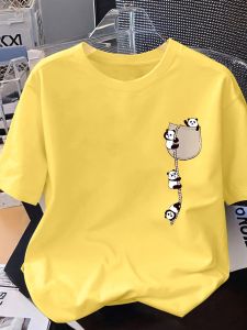 Sanrio | Fashion New Design - Womens Round-neck Panda Print Fashion Short-Sleeved Summer Casual T-shirt women clothes Summer Streetwear