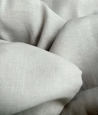 Vải linen tưng premium màu xám. Đã wash. Định lượng 135gsnm. Hàng áo