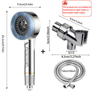 High Pressure Showerhead New 4 Modes Shower Head One-Key Stop Water Massage Shower Head With Filter Element Bathroom Accessories