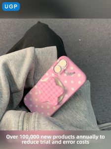 UGP | Soft-Touch Slim Polka Dot and Plaid Star Case with Stand Anti-Shock for iPhone