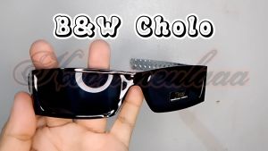 [B&W CHOLO] OG Locs Hardcore Cholo Hiphop Gangster Shades Fashion Sunglasses (Black and White Cholo)