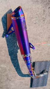 ท่อ Forza350 300 Xmax300 FireTorch คอกรวยไทเทเนียม ฝาไทเท ปลายกรวยสแตนเลสสีม่วง