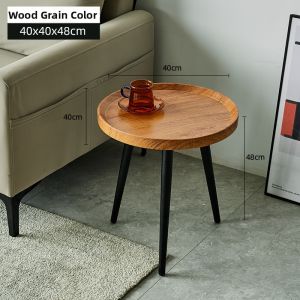 HUIYANGXU | Rustic Creative Small Round Side Table Black Walnut