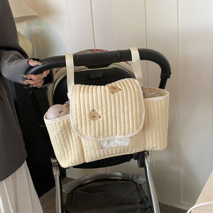 New 2025 Embroidered Cotton Zipper Maternity Bag Baby Diaper Bag Stroller Hanging Bag Nursing Bag Single Shoulder Bag for Mothers