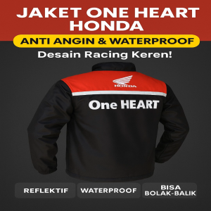 Jaket Honda Racing Pria – Waterproof & Sporty Look