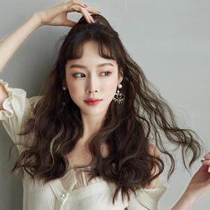 TSE Ponytail Wig Women Pick Dyed Long Curly Hair Binding High Ponytails Big Wave Long Curly Hair SW74