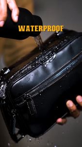 Tas Selempang Kulit Sapi Crazy Horse Bisa Jadi Handbag Pouch Bag Tahan Air Muat Banyak Multifungsi Untuk Kerja Kantoran Gaya Keren Fungsional Sadeqa REVEN