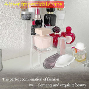 Acrylic Risers for Display 1-4 Tier Acrylic Display Stand Perfume Clear Cupcake Stand Holder for Figures Dessert Doll Shelves